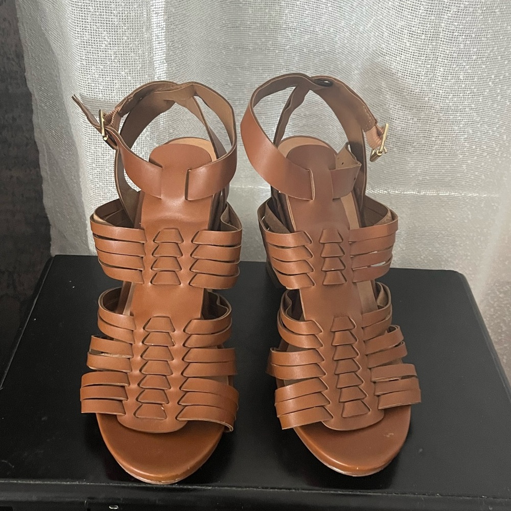 Madden girl brown chunky heel sandal